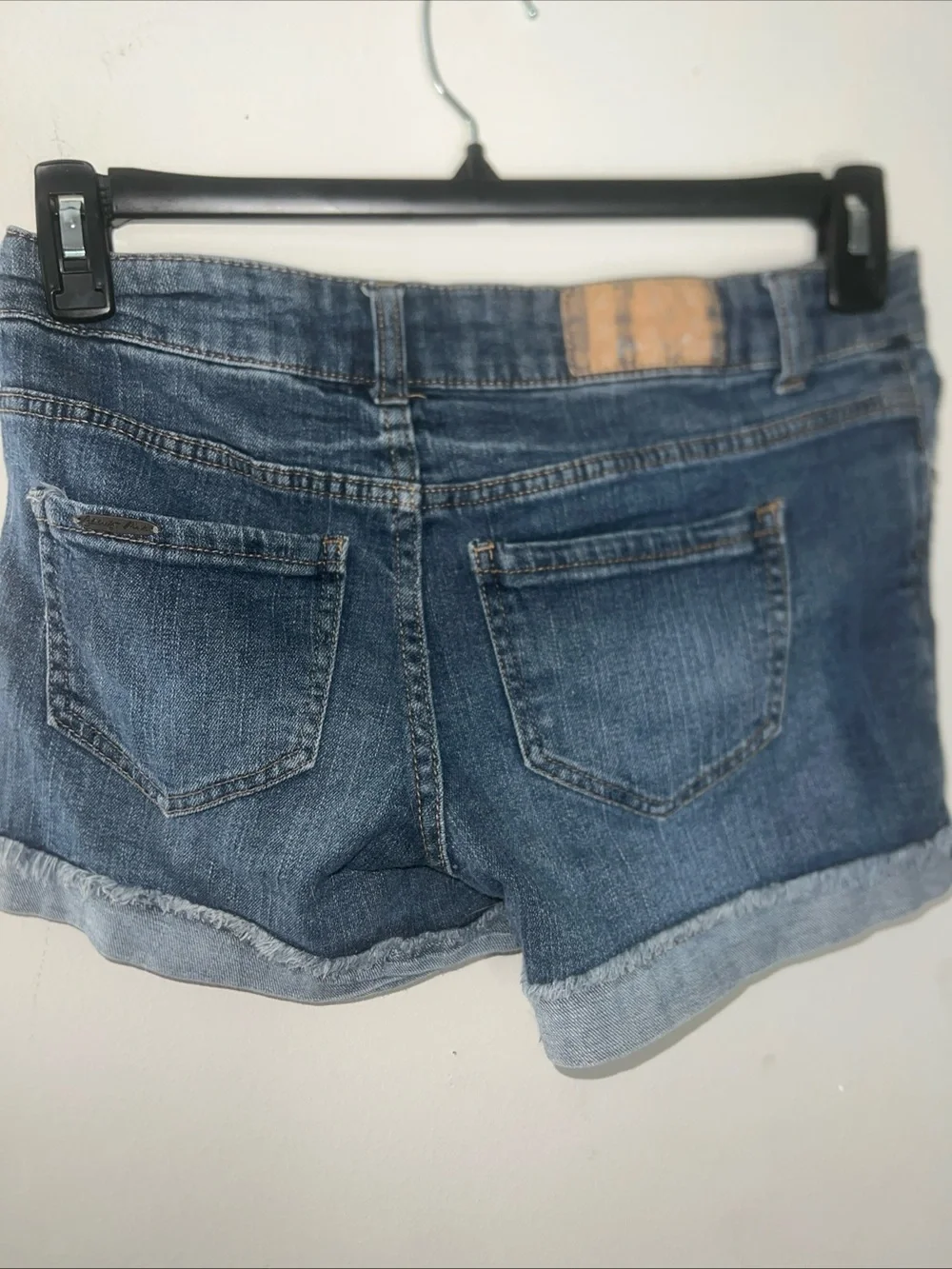 Celebrity Pink Rolled Hem Denim Jean Shorts - Blue